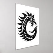 Dragon Styled Letter C, Dragon Alphabet, Monogram 箔ポスター (レイダウン)