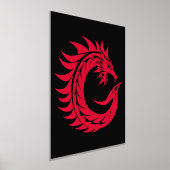 Dragon Styled Letter C, Dragon Alphabet, Monogram 箔ポスター (レイダウン)