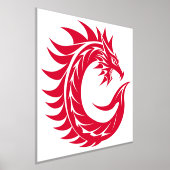 Dragon Styled Letter C, Dragon Alphabet, Monogram 箔ポスター (レイダウン)