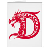 Dragon Styled Letter D, Dragon Alphabet, Monogram (正面)