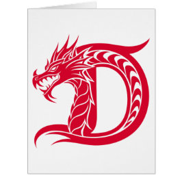 Dragon Styled Letter D, Dragon Alphabet, Monogram