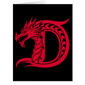 Dragon Styled Letter D, Dragon Alphabet, Monogram (正面)