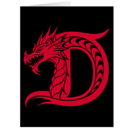 Dragon Styled Letter D, Dragon Alphabet, Monogram