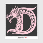 Dragon Styled Letter D, Dragon Alphabet, Monogram シール (シート)