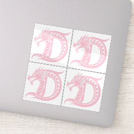 Dragon Styled Letter D, Dragon Alphabet, Monogram シール