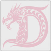 Dragon Styled Letter D, Dragon Alphabet, Monogram シール (正面)