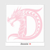 Dragon Styled Letter D, Dragon Alphabet, Monogram シール (シート)