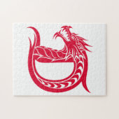 Dragon Styled Letter D, Dragon Alphabet, Monogram ジグソーパズル (横)