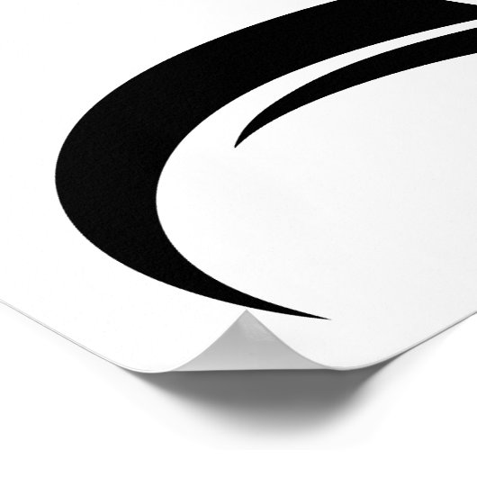 Dragon Styled Letter D, Dragon Alphabet, Monogram ポスター (角)