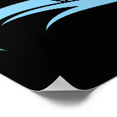 Dragon Styled Letter D, Dragon Alphabet, Monogram ポスター (角)