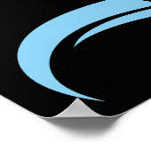 Dragon Styled Letter D, Dragon Alphabet, Monogram ポスター (角)