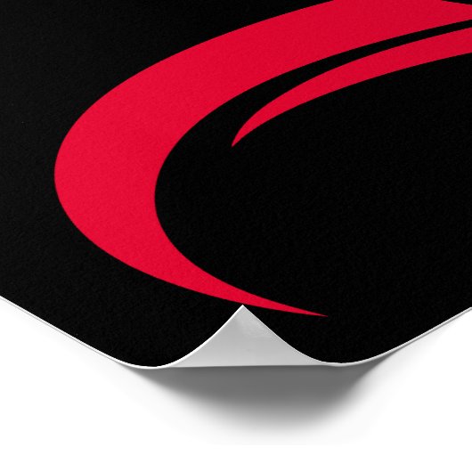 Dragon Styled Letter D, Dragon Alphabet, Monogram ポスター (角)