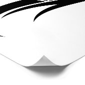 Dragon Styled Letter D, Dragon Alphabet, Monogram ポスター (角)