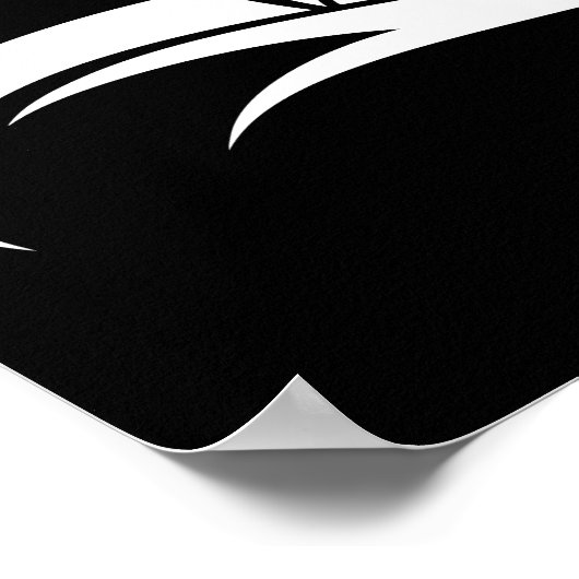 Dragon Styled Letter D, Dragon Alphabet, Monogram ポスター (角)