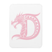 Dragon Styled Letter D, Dragon Alphabet, Monogram マグネット (縦)