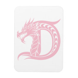 Dragon Styled Letter D, Dragon Alphabet, Monogram マグネット