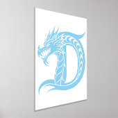 Dragon Styled Letter D, Dragon Alphabet, Monogram 箔ポスター (レイダウン)