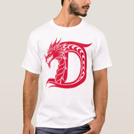 Dragon Styled Letter D, Dragon Alphabet, Monogram Tシャツ