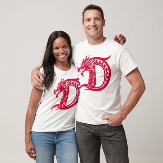 Dragon Styled Letter D, Dragon Alphabet, Monogram Tシャツ (ユニセックス)