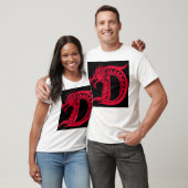 Dragon Styled Letter D, Dragon Alphabet, Monogram Tシャツ (ユニセックス)