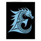 Dragon Styled Letter E, Dragon Alphabet, Monogram (正面)