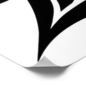 Dragon Styled Letter E, Dragon Alphabet, Monogram ポスター (角)