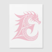 Dragon Styled Letter E, Dragon Alphabet, Monogram マグネット招待状 (正面)