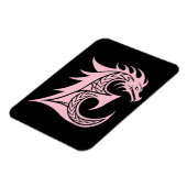 Dragon Styled Letter E, Dragon Alphabet, Monogram マグネット (左側)