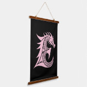 Dragon Styled Letter E, Dragon Alphabet, Monogram 吊り下げ型タペストリー (傾斜あり)