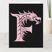 Dragon Styled Letter F, Dragon Alphabet, Monogram カード (正面)