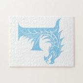 Dragon Styled Letter F, Dragon Alphabet, Monogram ジグソーパズル (横)