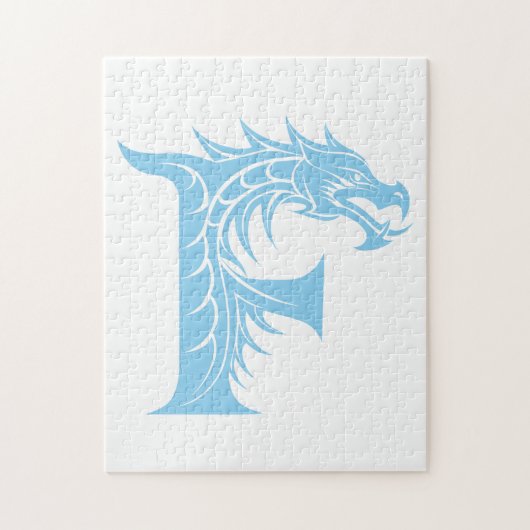 Dragon Styled Letter F, Dragon Alphabet, Monogram ジグソーパズル (縦)
