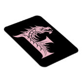 Dragon Styled Letter F, Dragon Alphabet, Monogram マグネット (右側)