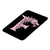Dragon Styled Letter F, Dragon Alphabet, Monogram マグネット (左側)