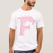 Dragon Styled Letter F, Dragon Alphabet, Monogram Tシャツ (正面)