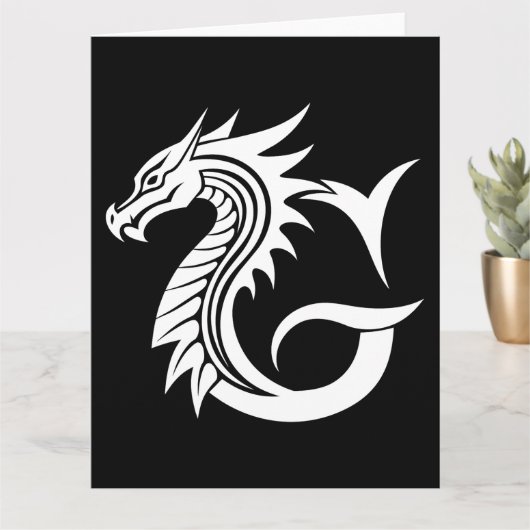 Dragon Styled Letter G, Dragon Alphabet, Monogram カード (小さな植物)