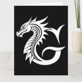 Dragon Styled Letter G, Dragon Alphabet, Monogram カード (正面)