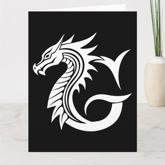 Dragon Styled Letter G, Dragon Alphabet, Monogram カード (正面)
