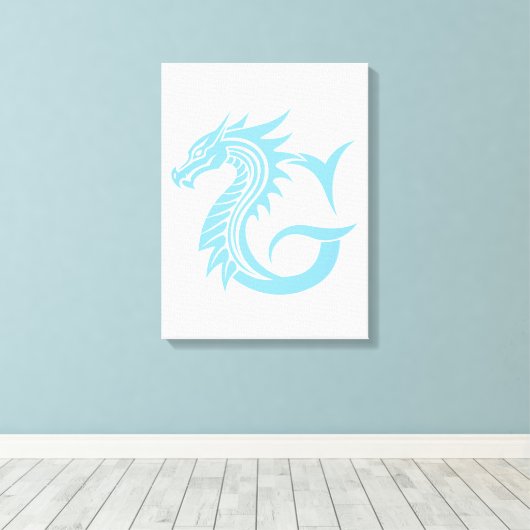 Dragon Styled Letter G, Dragon Alphabet, Monogram キャンバスプリント (インサイチュ (ウッドフロア))