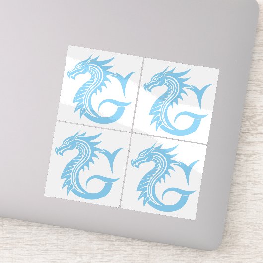 Dragon Styled Letter G, Dragon Alphabet, Monogram シール (詳細)