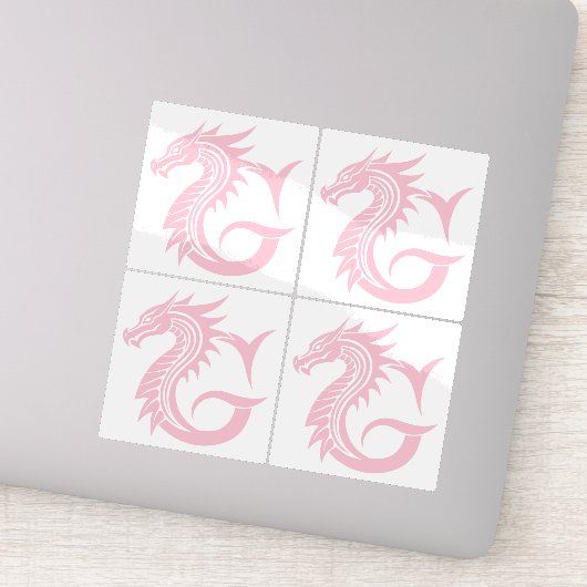 Dragon Styled Letter G, Dragon Alphabet, Monogram シール (詳細)