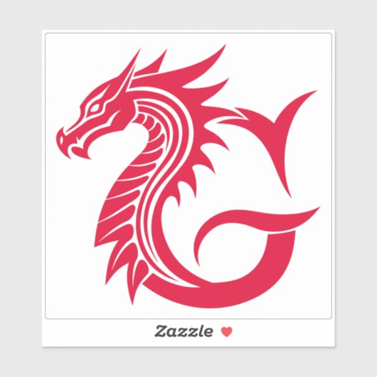 Dragon Styled Letter G, Dragon Alphabet, Monogram シール (シート)
