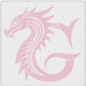 Dragon Styled Letter G, Dragon Alphabet, Monogram シール (正面)