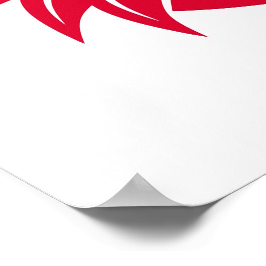 Dragon Styled Letter G, Dragon Alphabet, Monogram ポスター (角)