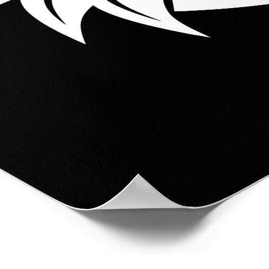 Dragon Styled Letter G, Dragon Alphabet, Monogram ポスター (角)