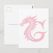 Dragon Styled Letter G, Dragon Alphabet, Monogram ポストカード (正面/裏面)