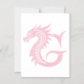 Dragon Styled Letter G, Dragon Alphabet, Monogram マグネット招待状 (正面)