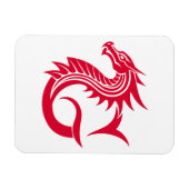 Dragon Styled Letter G, Dragon Alphabet, Monogram マグネット (横)