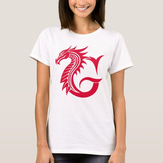Dragon Styled Letter G, Dragon Alphabet, Monogram Tシャツ (正面)