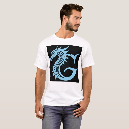 Dragon Styled Letter G, Dragon Alphabet, Monogram Tシャツ (正面フル)